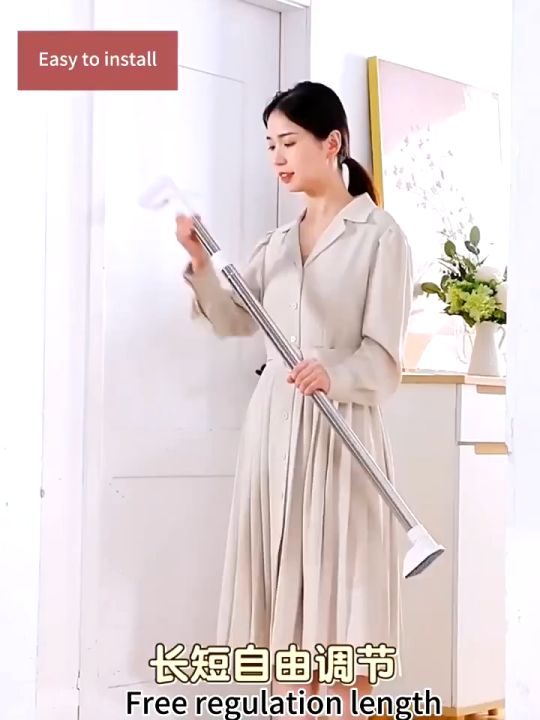 Extendable No Drilling Pole Adjustable Telescopic clothesline Curtain