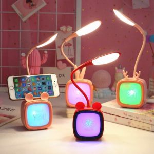 Đèn Học Để Bàn Kiêm Đèn Ngủ Hình Chiếc Lá 3 Chế Độ Sáng Dùng Pin Sạc- Đèn led để bàn học sạc usb hình lá Tích hợp pin có thể sạc lại để sử dụng Cổng sạc USB - Đèn Học Thông Minh Chống Cận