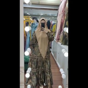 BISA COD || ALISHA MUSLIM FASHION ALINA SERIES BY AC GAMIS SYARI SET KHIMAR SILK MIX CERUTY