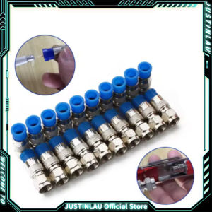 10/20pcs RG6 Compression Connectors RG6 F Type Connector Coax Coaxial Compression Fitting Waterproof Connection  Blue