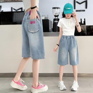 Denim Stylish Embroidery Easy-match Summer Shorts