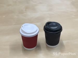 แก้วกาแฟร้อนกระดาษลูกฟูก 2 ชั้น ดับเบิลวอลล์ หลากสี ทนความร้อน ขนาด 8oz. (บรรจุ 25 ใบ/แพค)