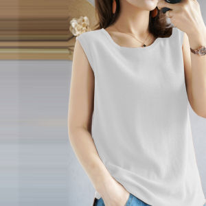 Black Slim Looking Sling Tank Top Sleeveless T-shirt Womens round Neck All-Matching Youthful-Looking Inner Wear Outer Wear Tops Summer New Arrival