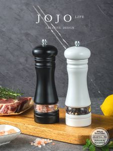 JOJO LIFE | Wooden Transparent Pepper Grinder with PU Lacquer