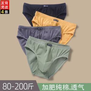 Teenage Boys plus Size Cotton Triangle Underwear Development Period Big Kids Extra Large 12 Years 13 Years Junior High Students Briefs