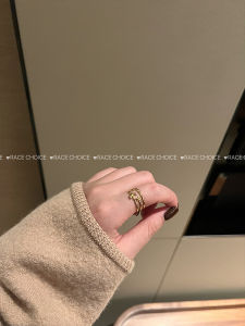 Dreamy Star Moon Wide Open Ring Original Design Fashionable Vintage Titanium Steel Ring for Women Unique Jewelry Accessory