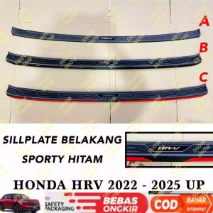Sillplate Belakang Honda HRV HR-V 2022 2024 2025 Sporty Hitam List Merah Hitam