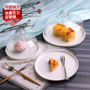 Khay Ăn Thử Hoa Quả Hộp Có Nắp Đậy Khay Bánh Kem Thủy Tinh Chống Bụi Khay Trưng Bày Khay Nếm Đồ Ăn Gia Dụng Khay Bánh Mì Đồ Ngọt