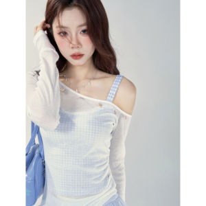 YIKEXIAOYEMEI | Áo Thun Dài Tay Ống Rộng Phù Hợp Đa Năng Chống Nắng
