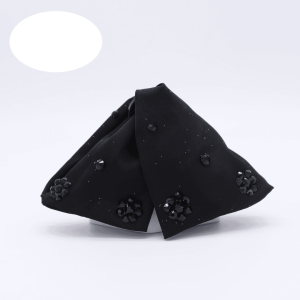 Black Bows Ribbon Grip Female Star Bright Fancy Updo Shark Clip Elegant Half Tie Hair Clips Hair Accessories