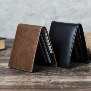 Hiram บริษัทที่ใส่บัตรดี กระดูมแม่เหล็กกับกระเป๋าสตางค์สำหรับผู้ชายสำหรับกระเป๋าสตางค์สั้นของผู้หญิงที่หนีบเงิน | บางหนังวัวแบบเต็มตัว ที่ 37.5 ชั่วโมง