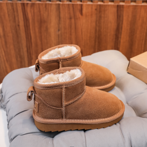 Thickened Fleece Childrens Snow Boots Waterproof Anti-slip Baby Boots Winter Casual Style Boys Girls Cotton Boots