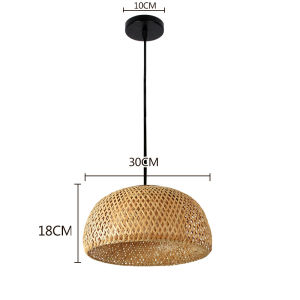 JOYINLED Đèn Chùm Mây Tre Đan Tự Nhiên Đèn Treo Tre Đan Thủ Công Đèn Trần LED E27 Đế Tương Thích Cho Phòng Khách Phòng Ăn