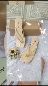 Sandal Jepit Wanita Motif Mutiara | Sandal wanita simpel trendy Sandal wanita undangan Sandal wanita terkini sandal jepit model Korea sandal jepit kekinian Sandal Perempuan 2024 Terbaru ( Meyluvar )