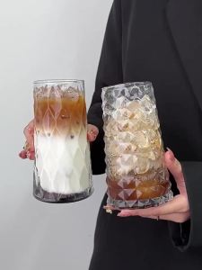 KEMORELA INS 500ML Iced American Coffee Cup Very Suitable for - Whisky Diamond Mug Tea Cup Juice Glass Milk Water Cup Drinkware