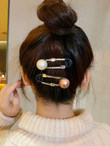 Korean Style Pearl Hair Clips Womens Fashion Side Bangs Hollow out Versatile Hair Accessories Fresh out New Headwear