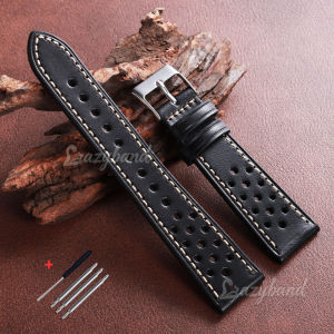 Handcrafted Cowhide Strap 18mm 20mm 22mm Brown Black Vintage Leather Watch Band for Seiko Premium Wristband Replacement Bracelet