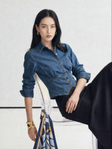 Vero Moda | Tailored Waist Short French Denim Blouse