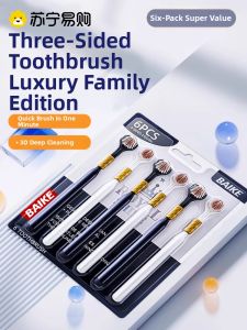 Soft Bristle Toothbrush for Adults Men Women Ultra Fine Three-Sided Oral Care Professional Cleanse Brand Sam 2969