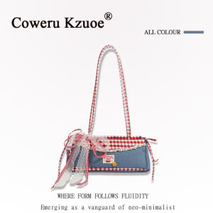 Sweet Lace Bow Jean Fabric Versatile Shoulder & Underarm Bag