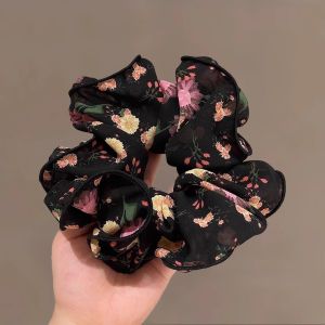 Phụ Kiện Tóc Bằng Vải Voan Họa Tiết Hoa Dễ Thương Phong Cách Pháp Cổ Điển Đa Năng Thanh Lịch Băng Đô Tóc Tròn Phụ Kiện Chải Tóc