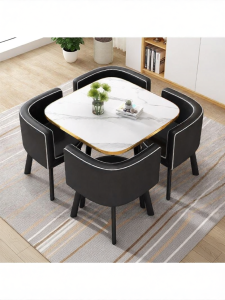 YYBAIO | Multifunctional Leisure Round Table 1 Table 4 Chairs