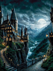 Kayou | Large Size Jigsaw Puzzle 500/1000/1200/2000 Pcs Cliff Wizard School Night Jigsaw Puzzles for Adults Stress Relief Toys Gift