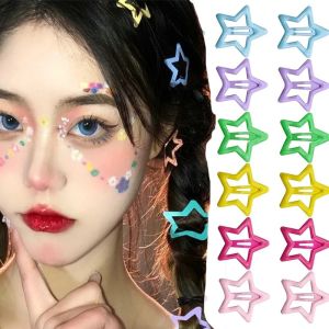 Colorful Y2K Star Hair Clip Set Women Bangs BB Clip Dopamine Barrette Hair Pins Girl Fashion Hair Accessories