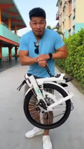 Portable Super Lightweight Mini Bicycle New Folding Bicycle solid wheel light men and women adult bike Disc Brake Geared
