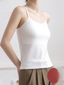 MiiOW | เสื้อกั๊กแขนกุดสีขาว MiiOW Cat Lady สำหรับผู้หญิง เสื้อชั้นในแบบใส่ด้านนอกได้ ไม่ต้องใส่เสื้อชั้นใน ปิดด้วยซิป ทรงสลิมฟิต