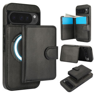Applicable to Google 10ProXL magnetic two-in-one wireless charging phone case Google Pixel 9 card holder and protection cover