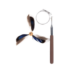 All for paws | Retractable Long Pole Feather Cat Toy