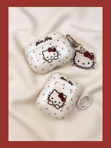 Cute Cartoon Polka Dot KT Cat AirPods4 Protective Case Wireless Bluetooth Apple pro Earphone Cover Second Generation Third Generation Aipods2 Airpodpro Fourth Generation Box