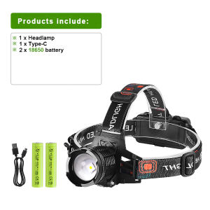 Newest 300W LED Rechargeable Headlamp Most Powerful Headlight 2000m Lighting Head Flashlight Long Shot Head Lamp Fishing Lantern