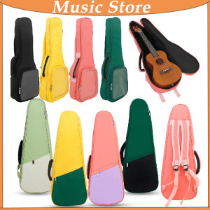 23-inch Ukulele Bag Mini Guitar Carrying Case Ukulele Organizer with Waterproof Transparent Side Pocket Ukulele Accessories