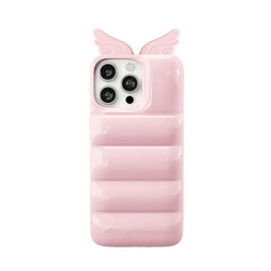 Full Coverage Pink Angel Wings Phone Case for 15Promax Anti-Fall Protection 14 Idol 13 High-End 16Pro Personalized Ins Style