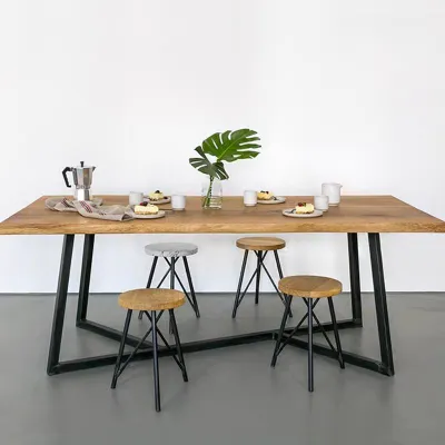 OUJUGEJIAJU | American Vintage Solid Wood Iron Table
