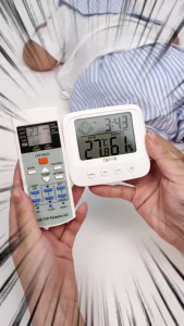 Nhiệt Ẩm Kế Điện Tử Đa Năng | Màn Hình LCD Hiển Thị Nhiệt Độ Độ Ẩm Đồng Hồ Báo Thức Có Đèn Nền