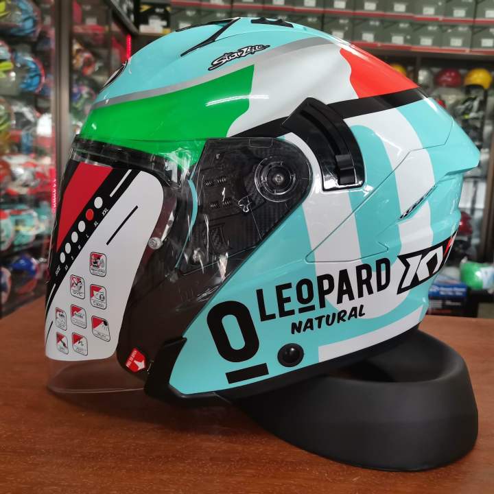 HELMET KYT NFJ LEOPARD DENNIS FOGGIA DOUBLE VISOR