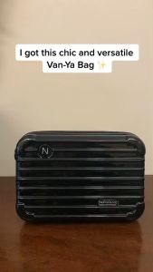 NuPrene - The Van-Ya Bag - Durable Mini Travel Bag in Black - With  Protective Hardshell Case and Nylon Shoulder Strap
