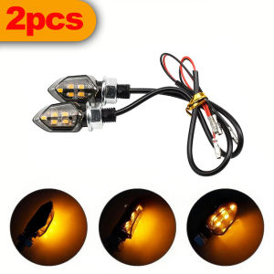 2pcs LED Turn Signal Light Super Bright Motorcycle Mini Led Motorbike Lampe Amber Blinker LED Indicators Lights 12V Turn Light