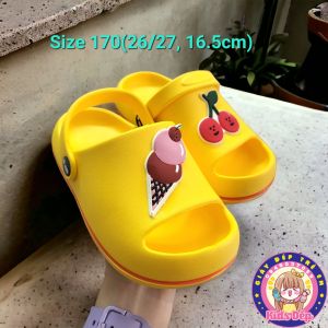[SALE XẢ KHO Size 170]Sandal nhựa xốp hở mũi/Dép quai ngang có quai hình trái cây cho bé 3-4 tuổi