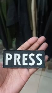 Tec40 Velcro Patch Armband อาร์มตีนตุ๊กแก PRESS นักข่าว Size 100x45mm Tec40store ไรท์สาระกับครูแว่น