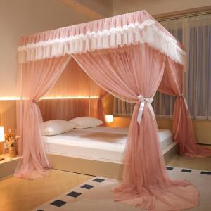 MOLORE | Dust-proof Tri-Opening Encrypted Canopy Bed Curtain