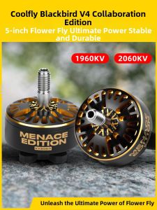 AXISFLYING | Động Cơ Không Chổi Than Black Bird V4 2307 Menace Edition 1960/2060KV Cho FPV 5-inch