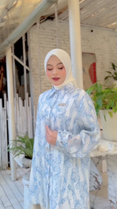 MDLY Baju kemeja atasan wanita/Atasan Kemeja Wanita Motif/Rose Silk Printing/Mesha shirt by Mdly