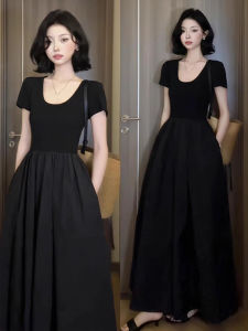 Homecore | Black Waist Cinching Dress Summer