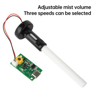 5V Adjustable Mist Humidifier Module with Micro-Porous Atomizer 108KHz USB Type-C Fog Maker for DIY Water Fountain