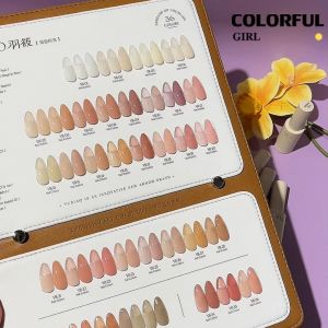 ✨พร้อมส่ง🇹🇭✨YURIAO 36 สี สีเจลไซรัป โทนชมพู Ice Peach 36 สี แถม ชาร์ทสี