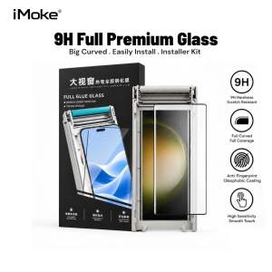 ￼iMoke 9H Full Premium Curved Tempered Glass with Installer Kit for Samsung S23 Ultra/Z Fold 7